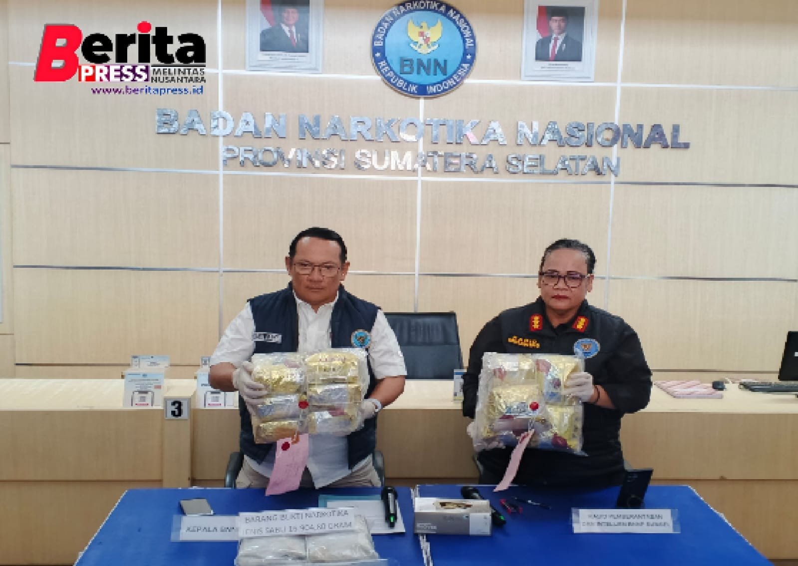 BNNP Sumsel Musnahkan Narkotika Asal Malaysia