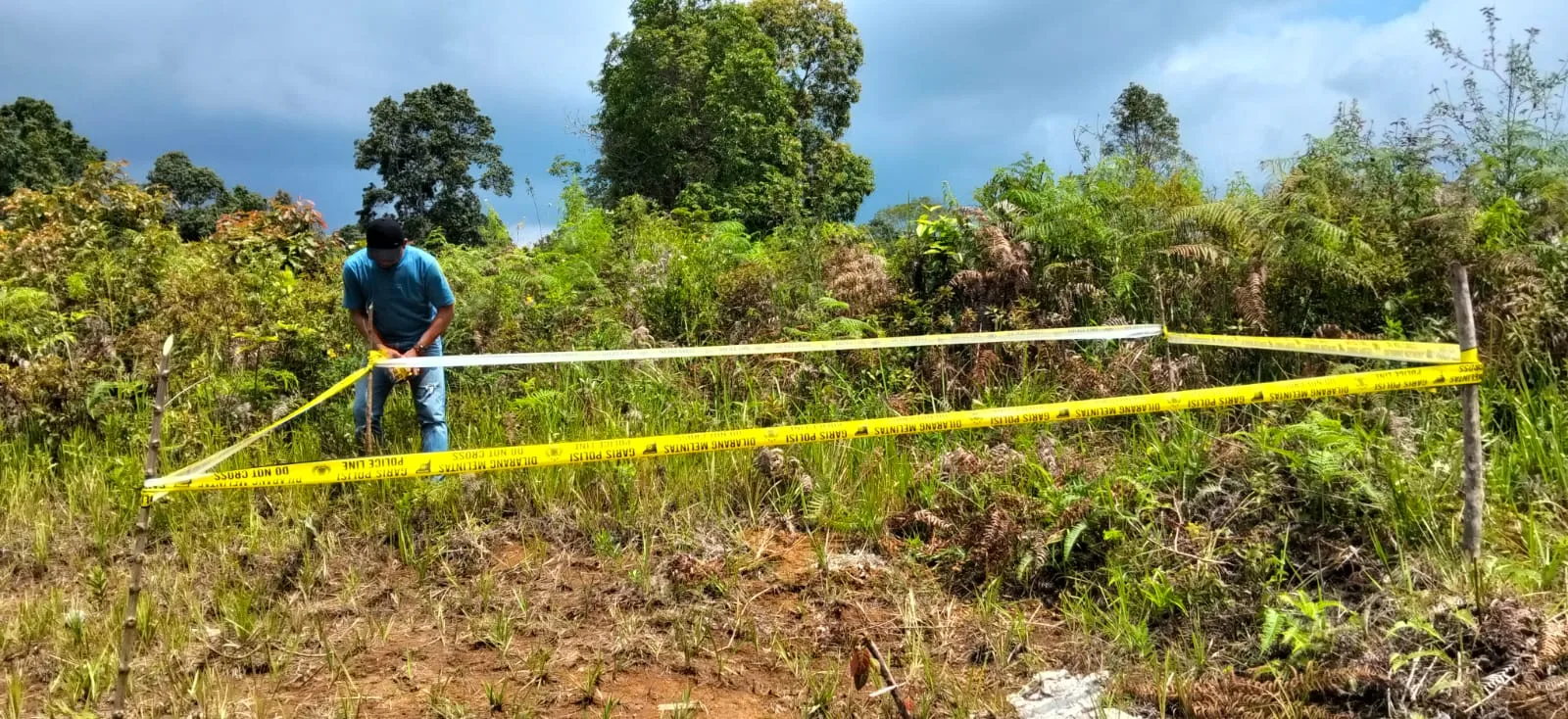 Lahan Warisan Keluarga H. Duadji Dipasang Police Line Usai Dugaan Perusakan