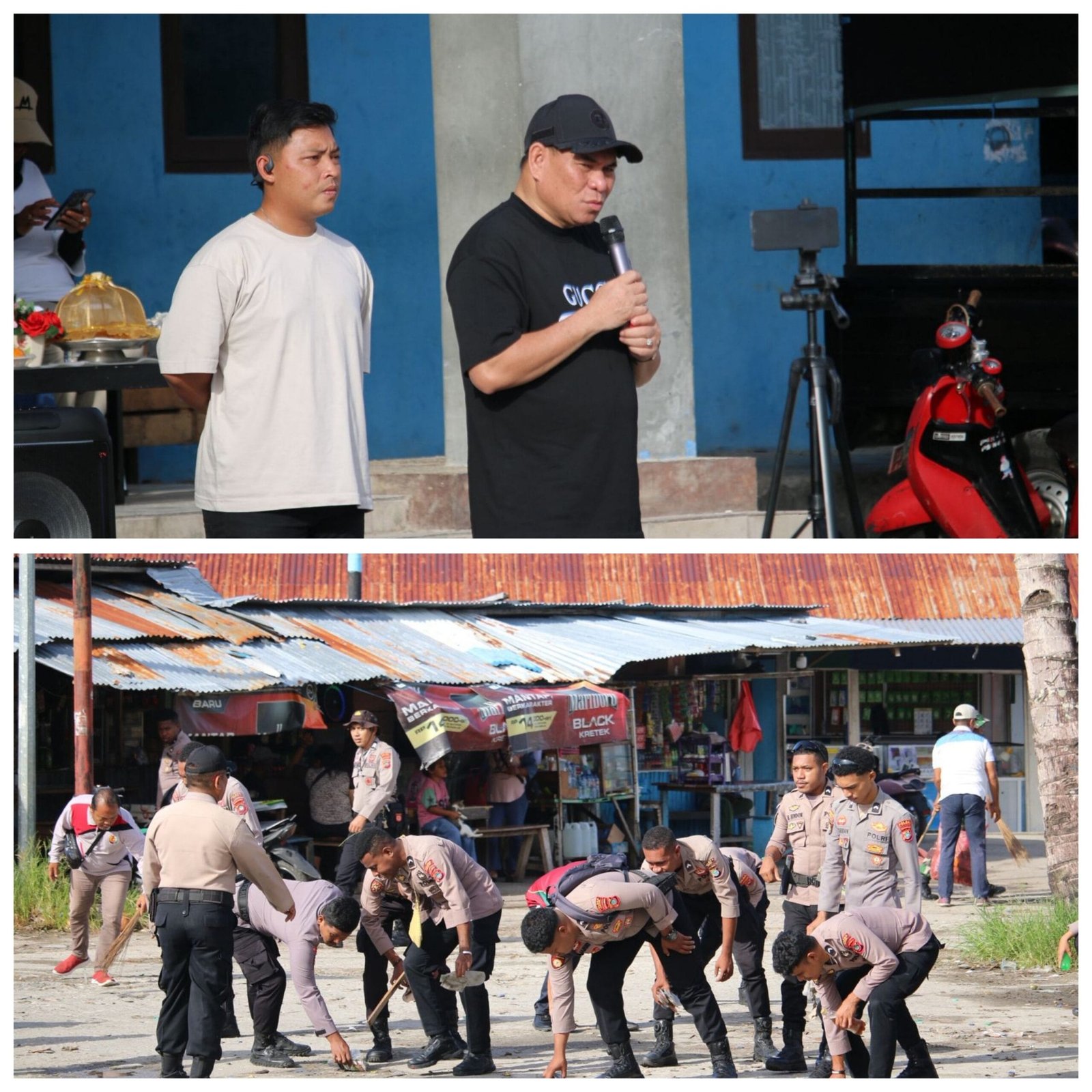 Sinergitas Lintas Sektor, Polres Fakfak Sukseskan Aksi Kamis Bersih Sambut Misi Katolik di Tanah Papua