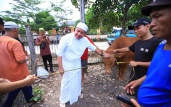 Herman Deru Berkurban di Masjid Al Masyar, Lanjut Ziarah ke Makam Percha Leanpuri