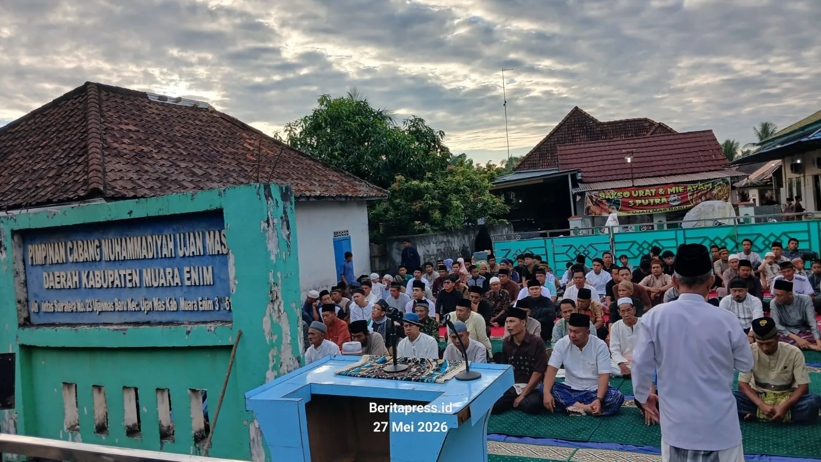 Sholat Ied Adha Terakhir di Lapangan Masjid Istiqomah Ujanmas, Terdampak Pembangunan Flyover PT KAI