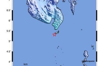 Gempa M5,3 di Mindanao Filipina Terasa hingga Sangihe