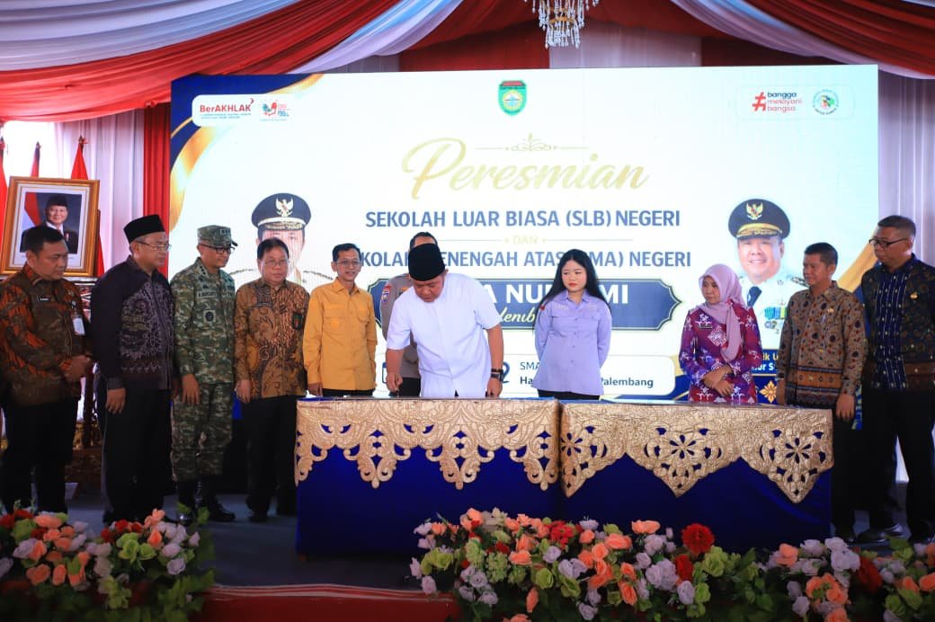 Herman Deru Resmikan SMA dan SLB Negeri Hayza Nur Ilmi, Targetkan Jadi Sekolah Unggulan di Sumsel