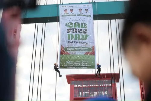 Car Free Day Palembang Resmi Dimulai, Ampera Jadi Milik Warga