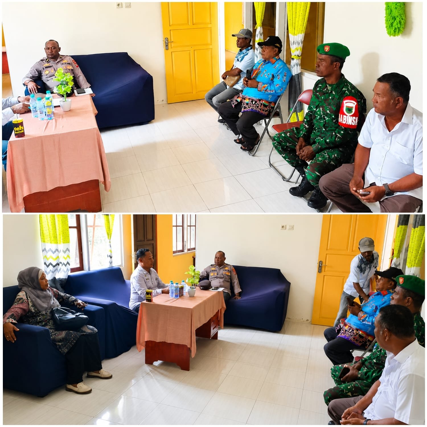 Perkuat Sinergitas, TNI-Polri dan Pemerintah Distrik Karas Mulai Matangkan Persiapan HUT RI ke-81