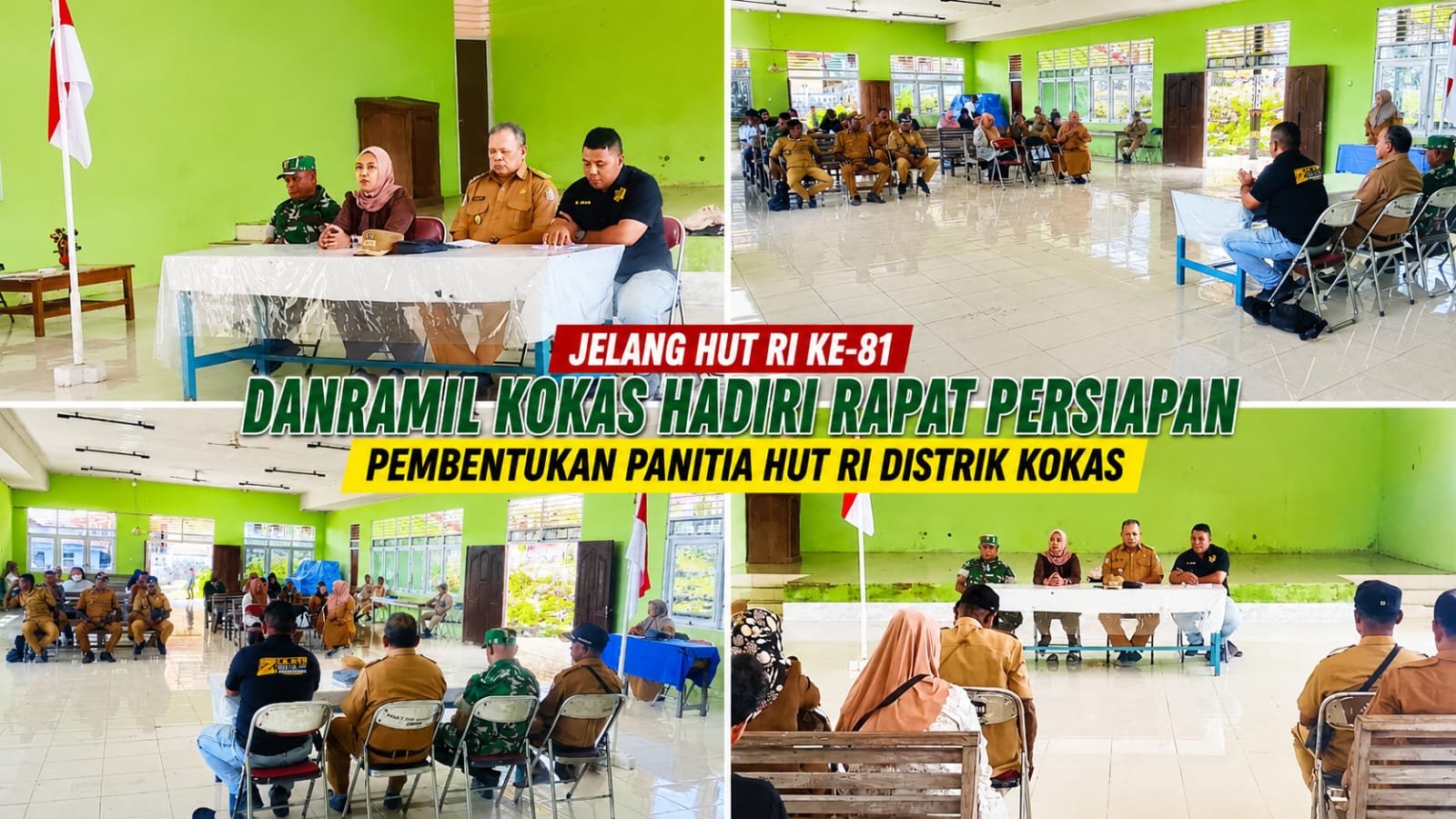 Danramil Kokas Dorong Semangat Kebersamaan dalam Persiapan HUT RI ke-81 di Distrik Kokas