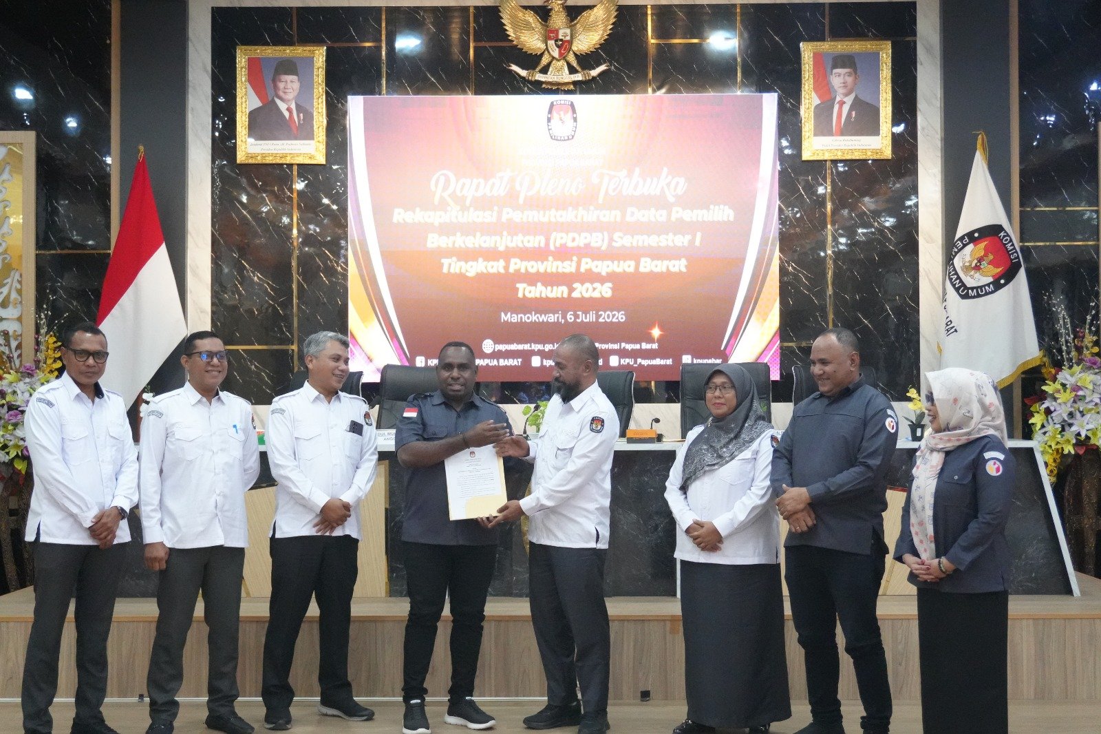 KPU Papua Barat Tetapkan 394.946 Pemilih Hasil Pemutakhiran Data Semester I 2026