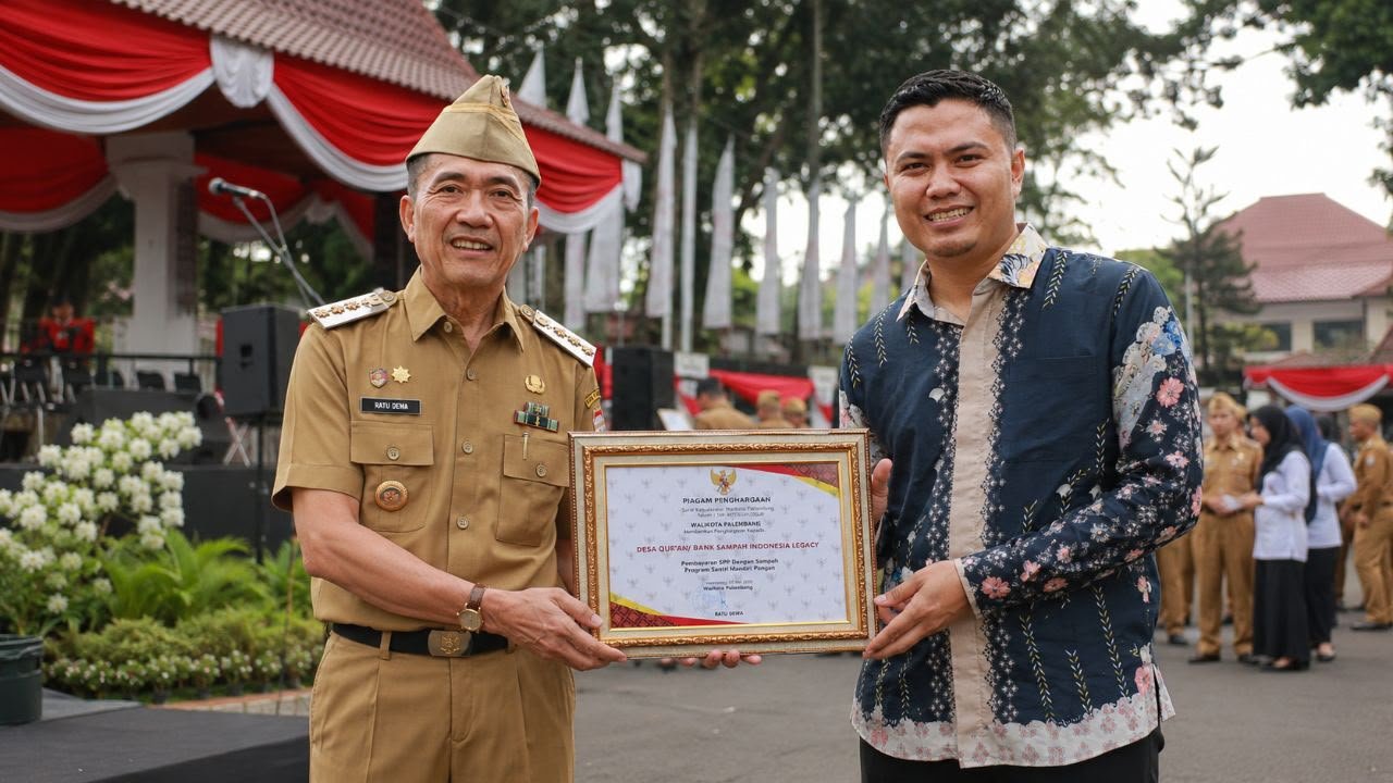 Program Bayar SPP dengan Sampah Antar Bank Sampah Mitra PLN UID S2JB Raih Penghargaan Pemkot Palembang