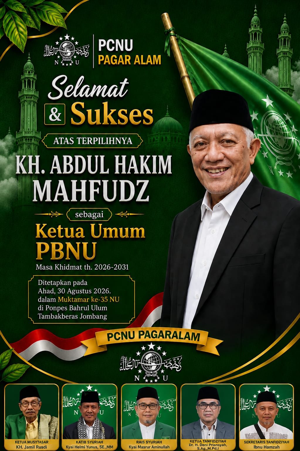 Gus Kikin Terpilih Jadi Ketum PBNU 2026-2031, AHWA Tetapkan Secara Mufakat