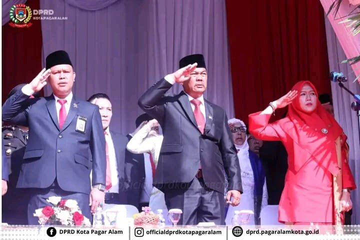 Wakil Ketua DPRD Pagar Alam Hadiri Upacara HUT RI ke-81, Hj. Dessy Siska Bacakan Pembukaan UUD 1945
