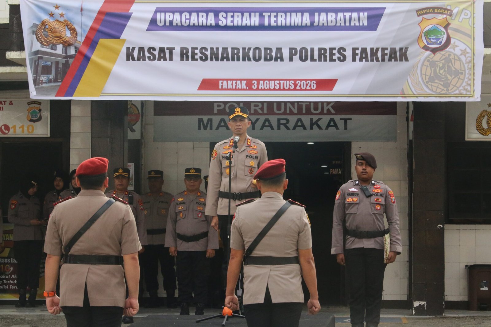 Kasat Resnarkoba Polres Fakfak Berganti, Kapolres Minta Tingkatkan Kinerja dan Integritas