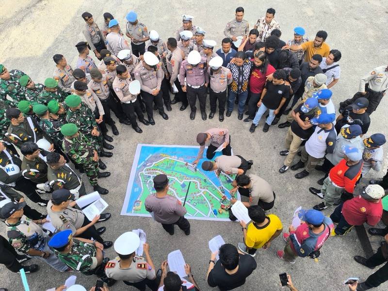 Polres Fakfak Kerahkan 214 Personel Gabungan Amankan Puncak Peringatan 666 Tahun Islam di Tanah Papua