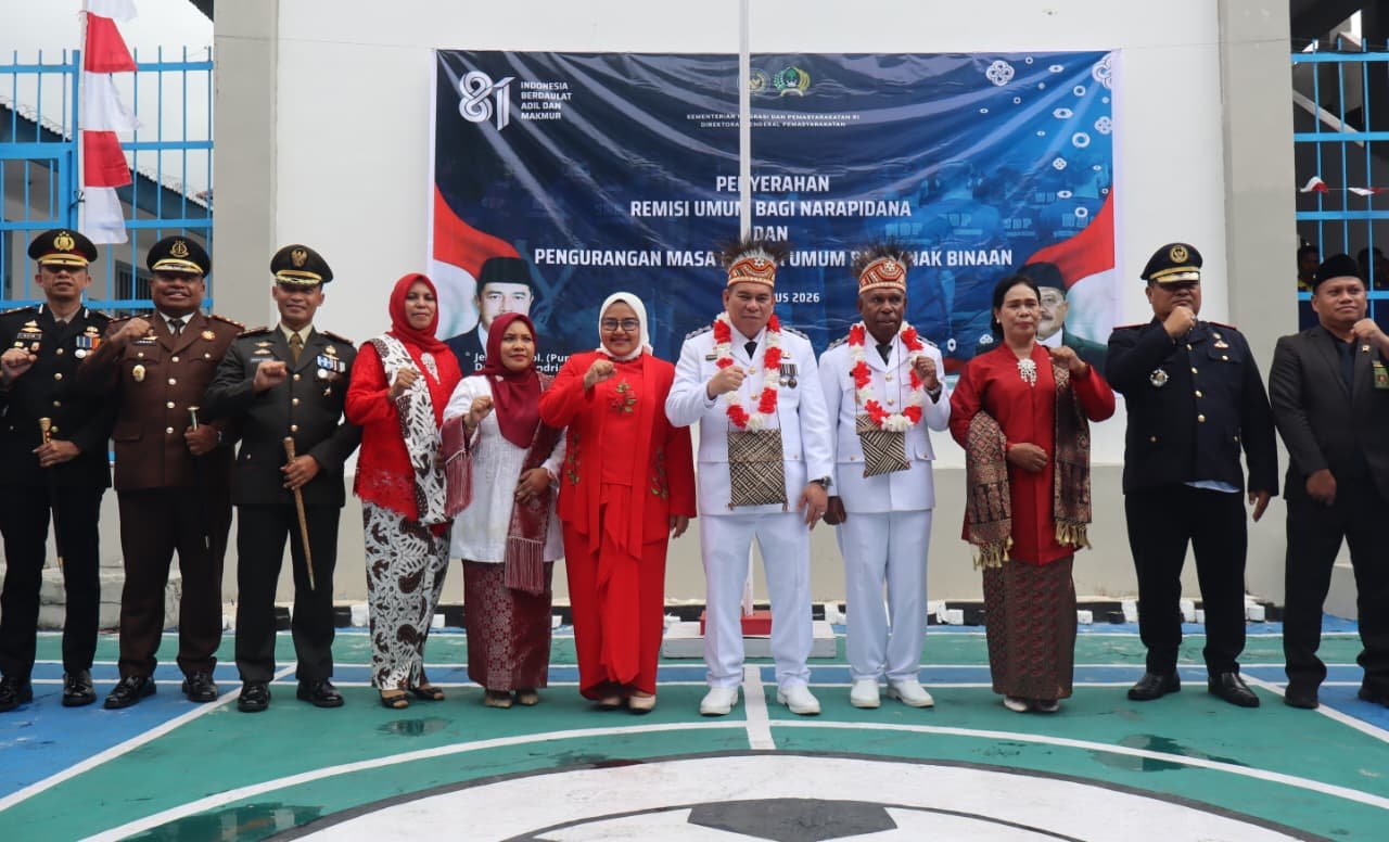 Semangat Kemerdekaan, Dandim Wahlin Saksikan Pemberian Remisi Warga Binaan Lapas Fakfak