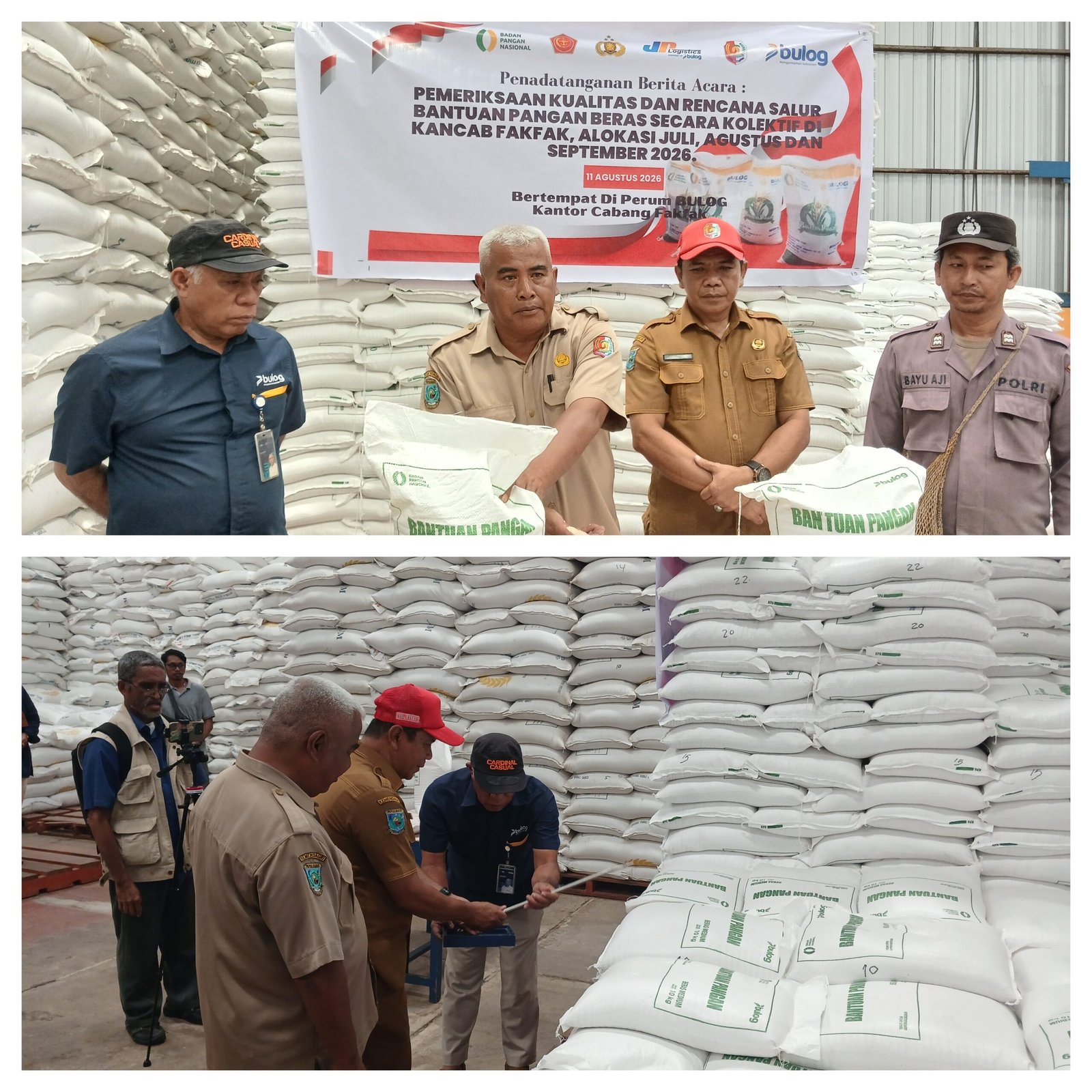 Bulog Pastikan Beras Bantuan Pangan Fakfak Berkualitas dan Layak Konsumsi