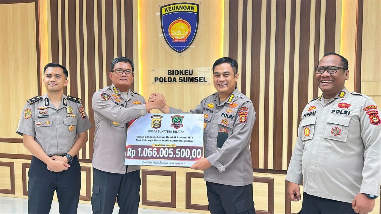 Polda Sumsel Galang Donasi Rp1,06 Miliar untuk Korban Gempa NTT