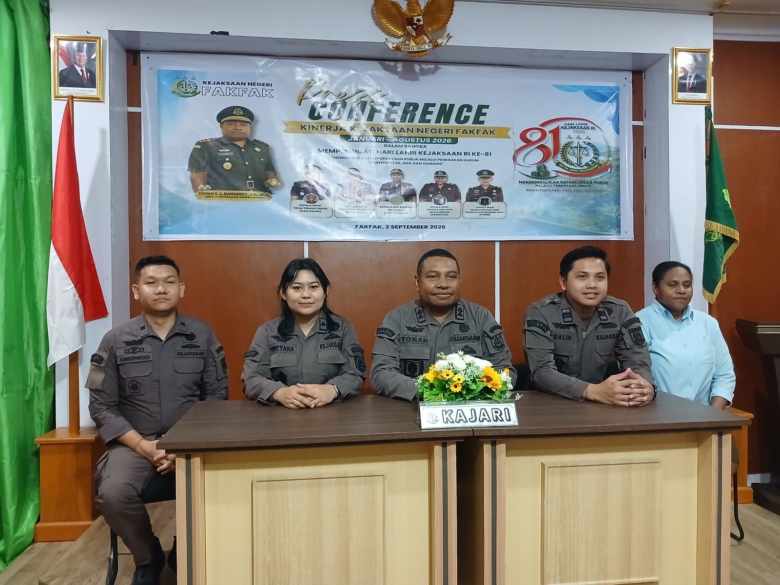 Kinerja Januari-Agustus 2026, Kejari Fakfak Pulihkan dan Selamatkan Miliaran Rupiah Uang Negara