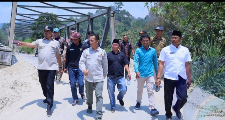 Fiskal Terbatas, Bupati Abusama Perjuangkan Jembatan Baru ke BNPB  Pulihkan Akses Tujuh Desa Mekakau Ilir