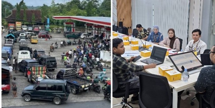 Antrean BBM Mengular di OKU Selatan, Pelansiran Dilarang, ”  Pemkab dan Pertamina Bahas Penertiban ” 