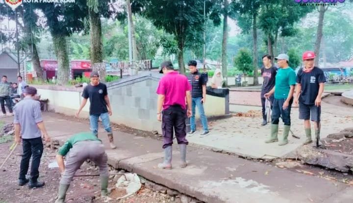 Antisipasi Banjir, Pemkot Pagar Alam Normalisasi Drainase di Nendagung