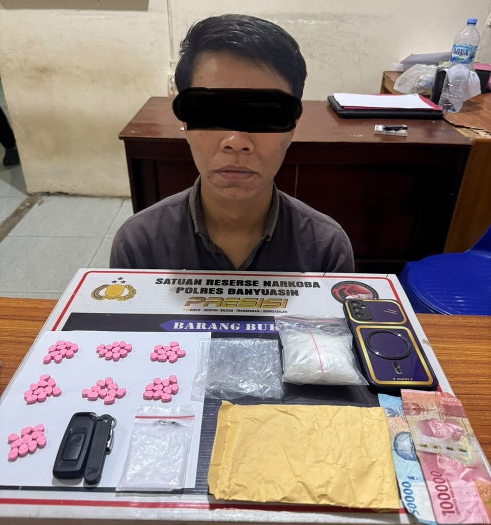 Polisi Gagalkan Peredaran Sabu 101 Gram dan 70 Butir Ekstasi di Banyuasin