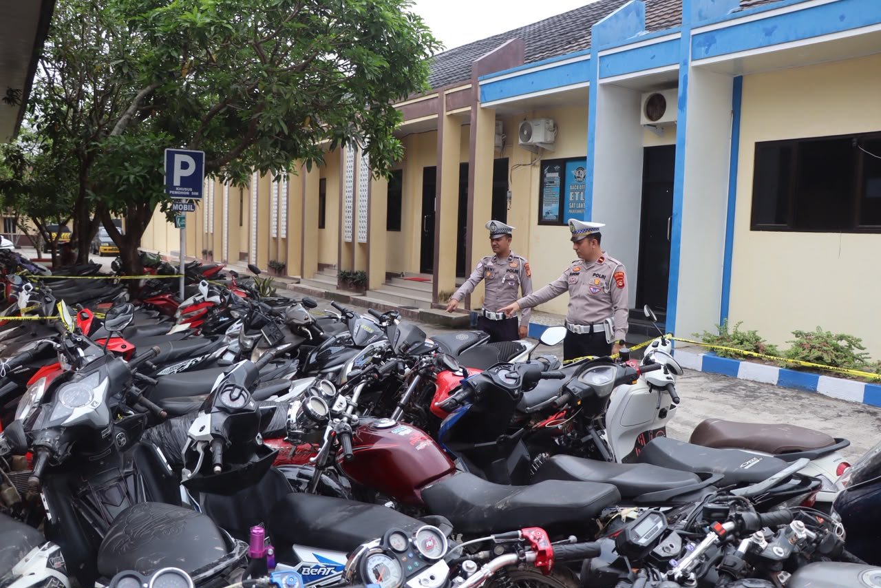Sat Lantas Polres OKU Timur Amankan 143 Motor dalam Razia Balap Liar dan 3C