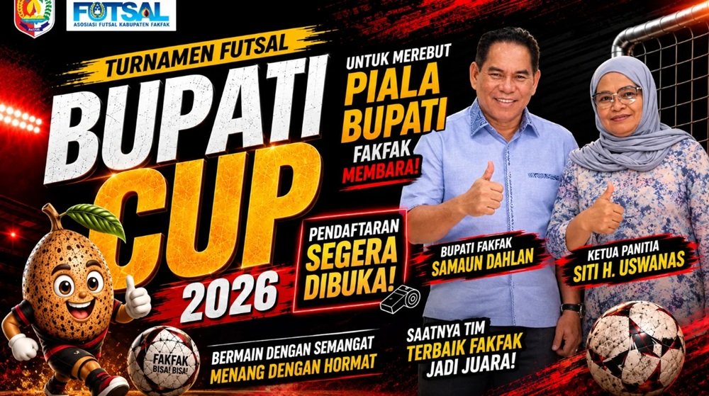 Lampaui Target Panitia, 83 Tim Siap Meriahkan Bupati Cup Futsal Fakfak 2026
