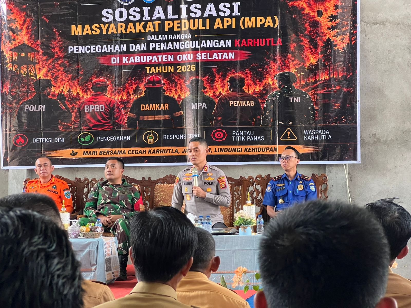 Kapolres OKU Selatan Serukan Perang terhadap Karhutla, 500 Warga Turun Jadi MPA