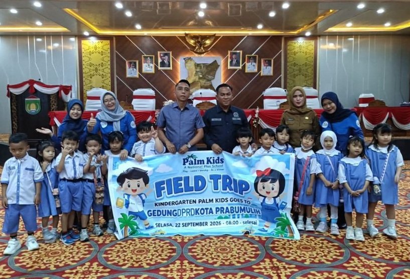 Kunjungan Siswa Palm Kids, Gedung DPRD Prabumulih Berubah Ceria