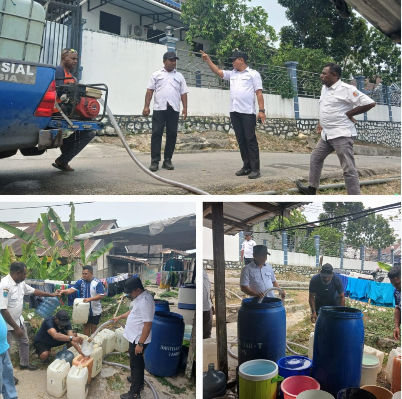 Kadinsos Sadali La Hadalia Bersama Staf Turun Langsung, Warga Fakfak Lega di Tengah Kekeringan