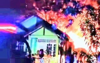 Kebakaran Gudang Rongsokan Plastik di Pagaralam, Api Membumbung Lebih dari 10 Meter