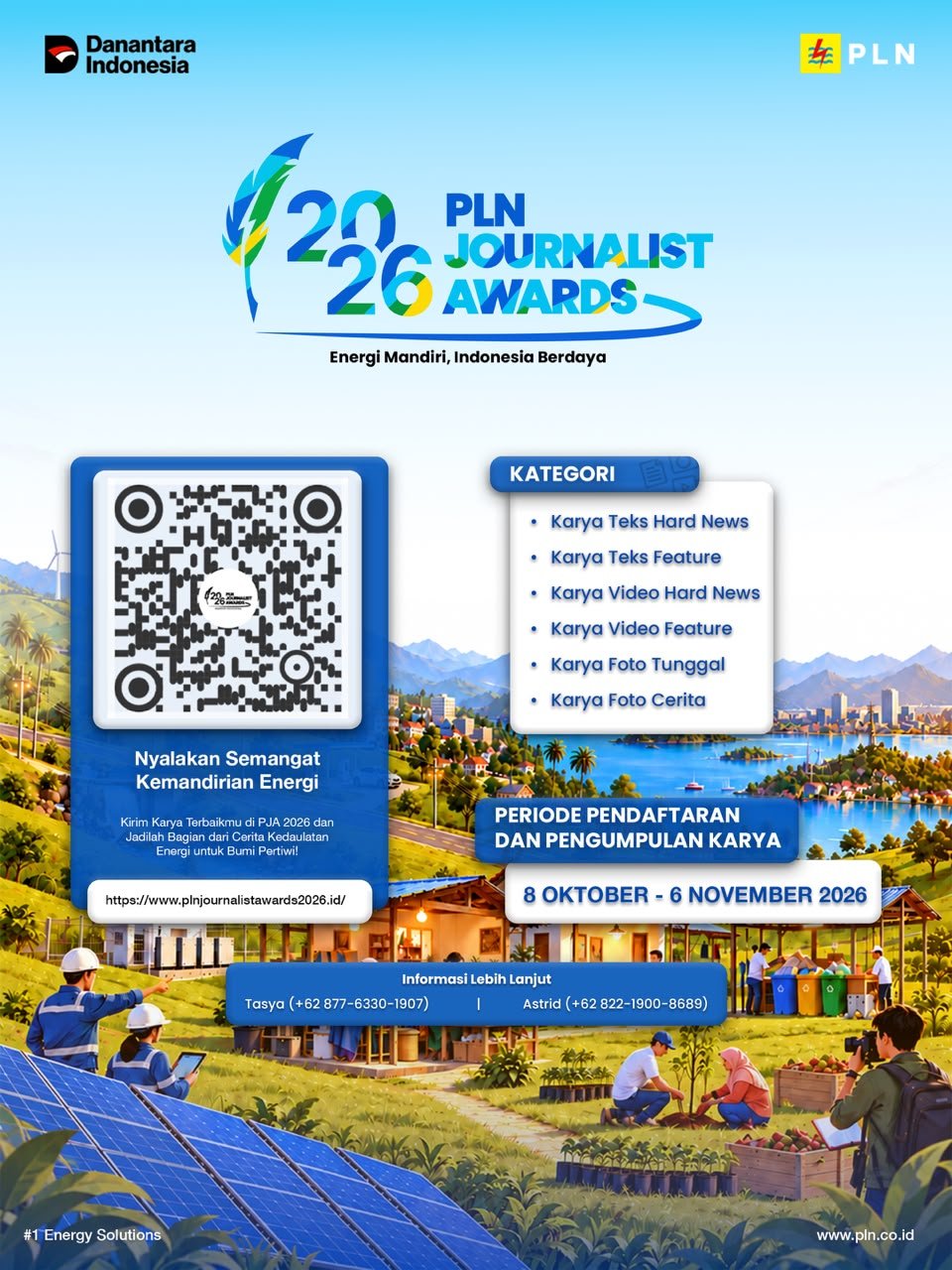 PLN Journalist Awards 2026 Kembali Digelar, Angkat Tema “Energi Mandiri, Indonesia Berdaya”