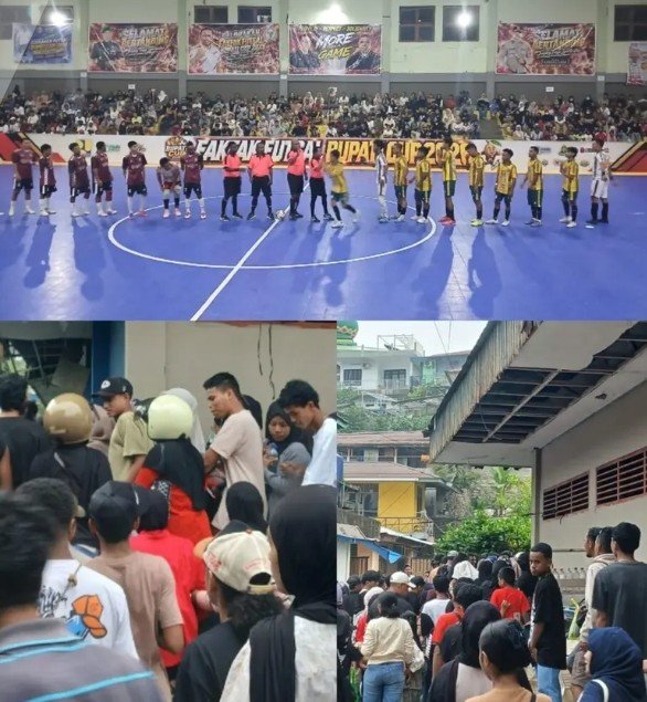 Pemadaman Listrik Sempat Tunda Laga, Semangat Pemain dan Suporter Bupati Cup Fakfak Tetap Membara