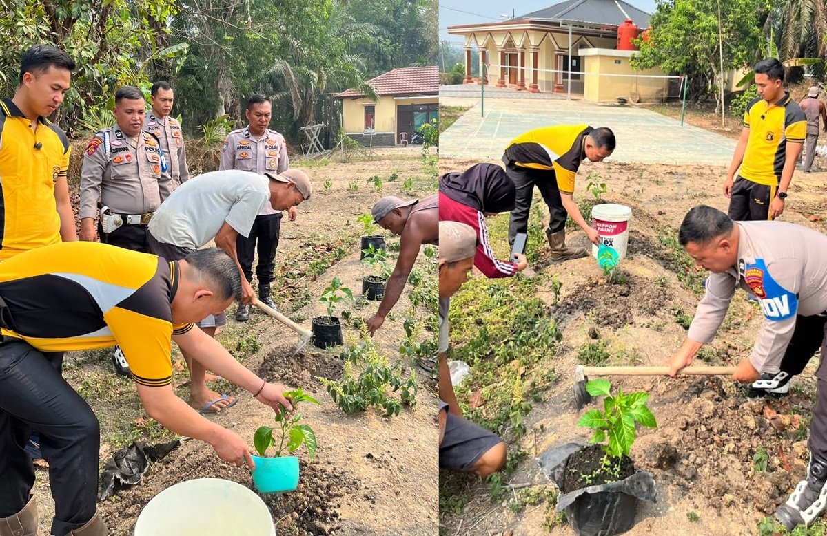 Dukung Lingkungan Bersih dan Sehat, Polsek Batanghari Leko Gencarkan Green Policing