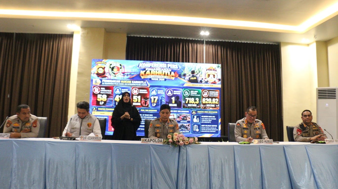 Kapolda Sumsel Tegaskan Penegakan Hukum Karhutla, 58 Laporan Polisi Ditangani