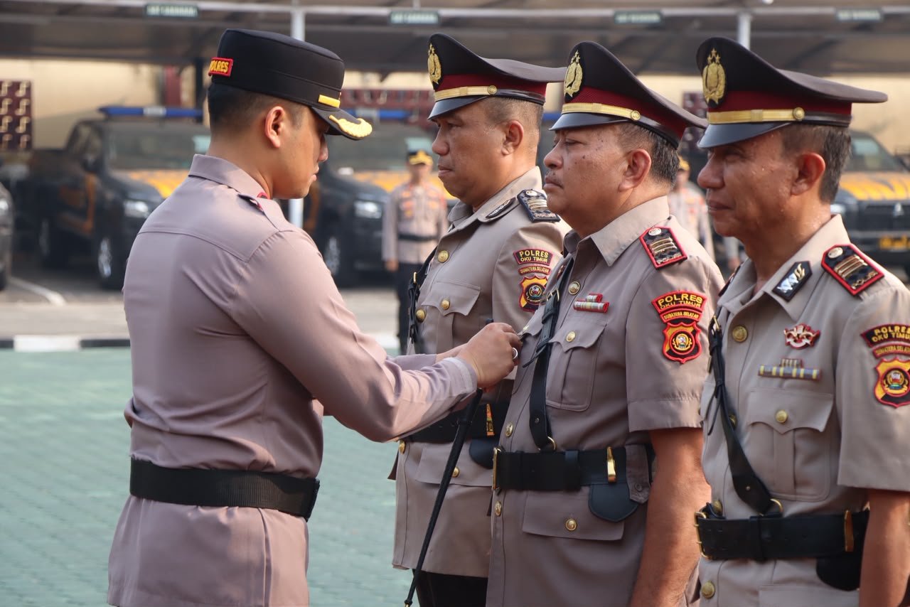 Rotasi Pejabat Polres OKU Timur, Kasat Reskrim hingga Kapolsek Buay Madang Berganti