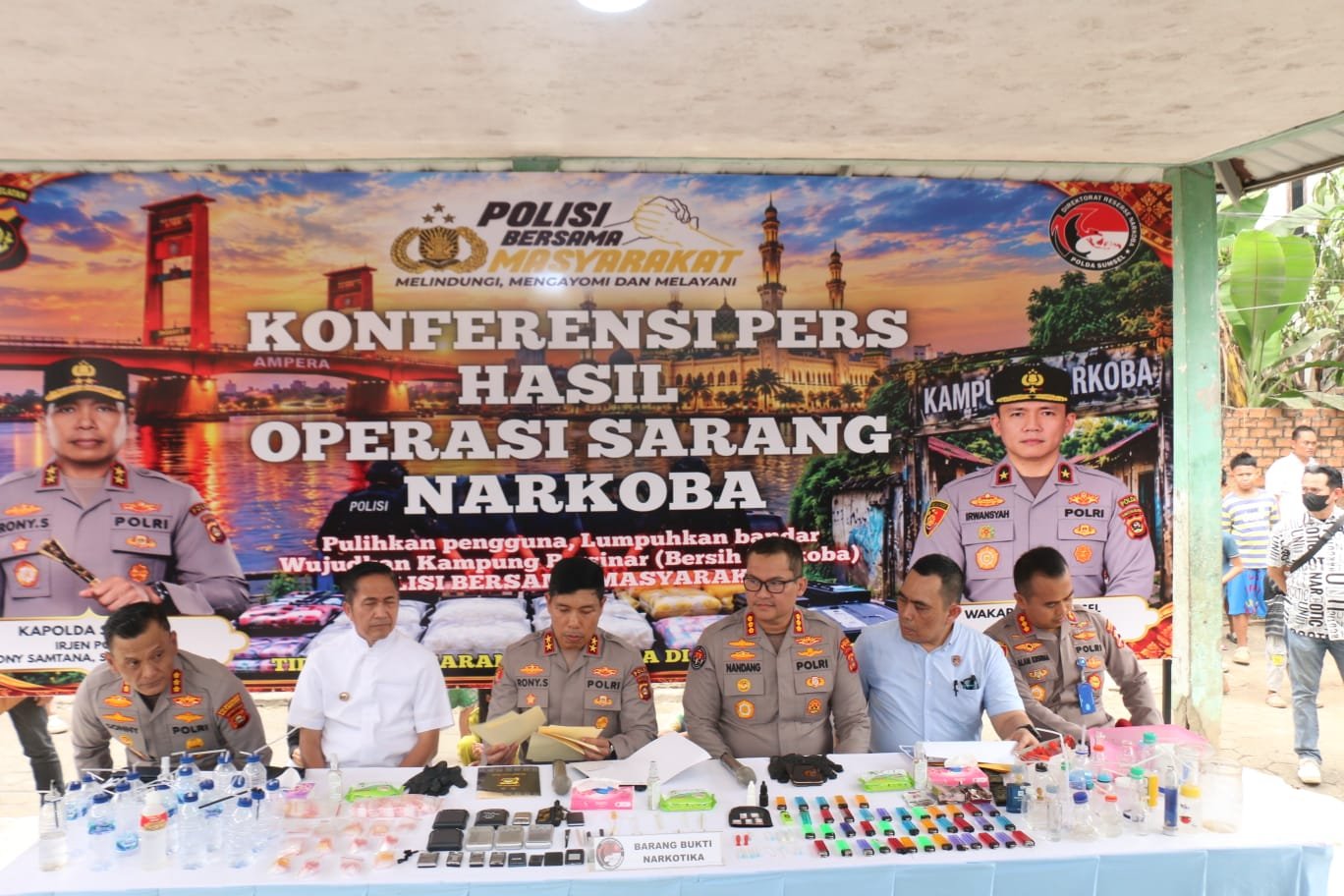 Sikat 40 Titik Rawan Narkoba, Polda Sumsel Sita 1.067 Gram Sabu dan 17 Butir Ekstasi