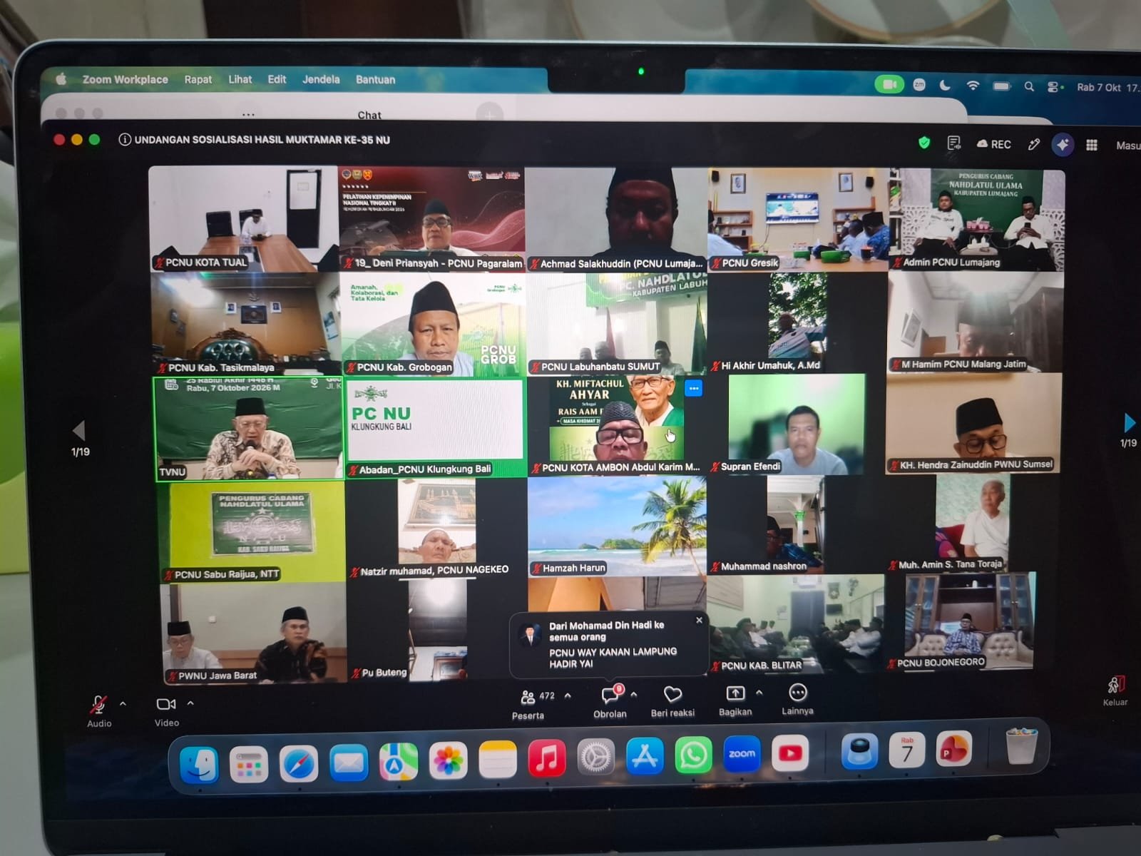 PCNU Pagaralam Ikuti Rapat PBNU, Bahas Hasil Muktamar ke-35 dan AD/ART Baru